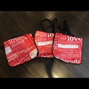 Three large reusable lululemon bags